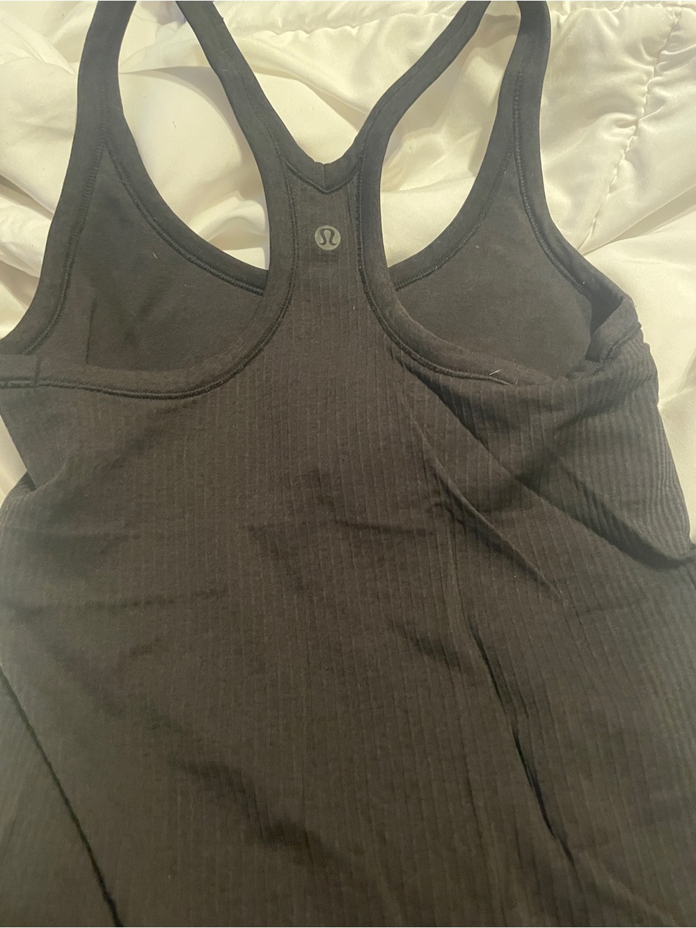 lululemon athletica Black Ribbed Racerback Tank